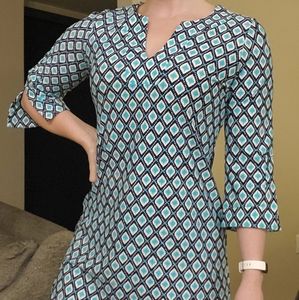 Jude Connally Blue Printed Dress